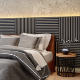 VW60 Acoustic Slat Panels - Grey Oak
